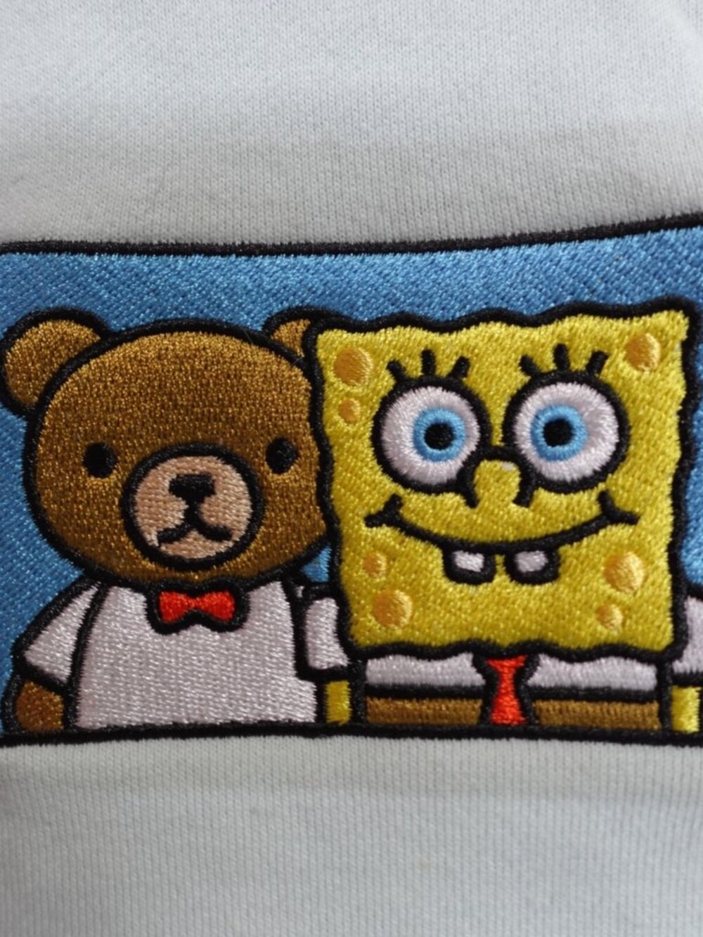 Teddy Fresh Spongebob Sweater Medium Blue Colorblock Hoodie